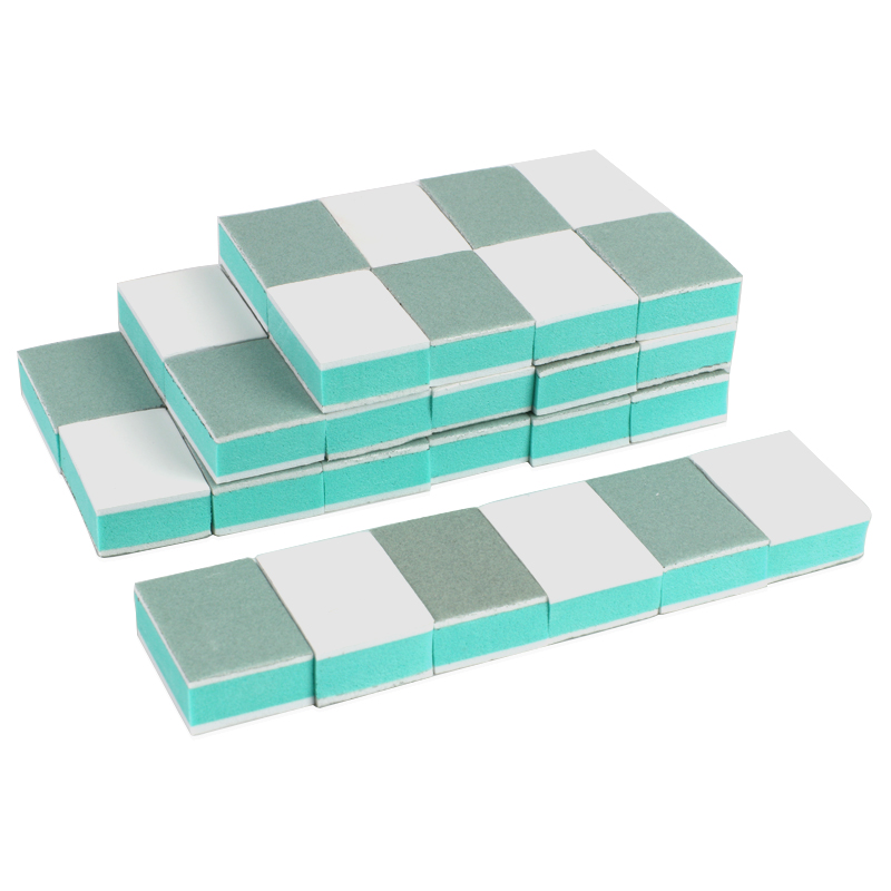 Nail File Titanium - 50/100 pièces Mini blocs de polissage