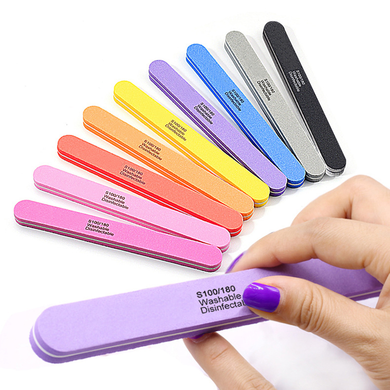 Nail File Titanium - Limes à ongles professionnelles 100/180, lavables,